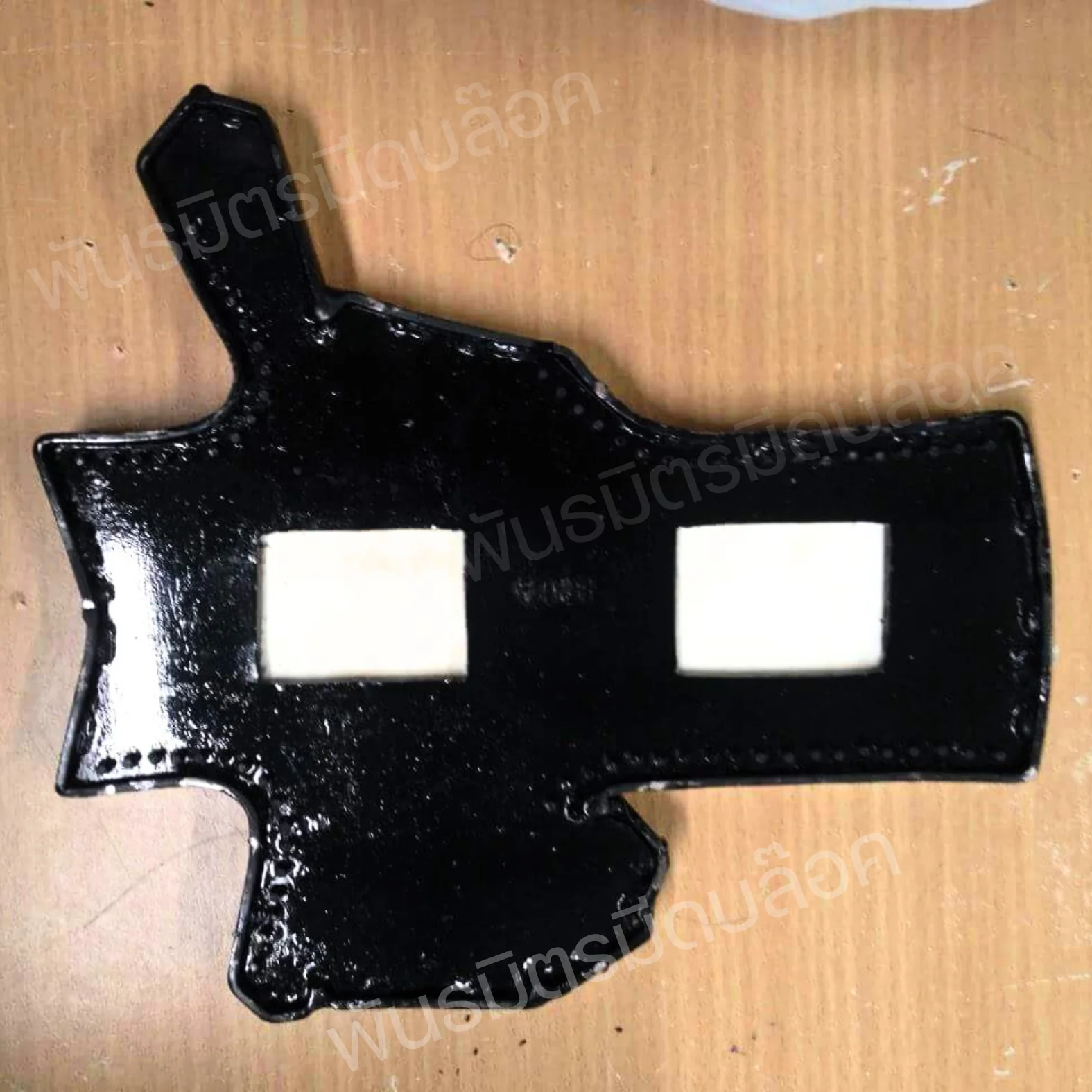 ตัวอย่างโฟมเบาะรถที่ตัดด้วยมีดบล็อค